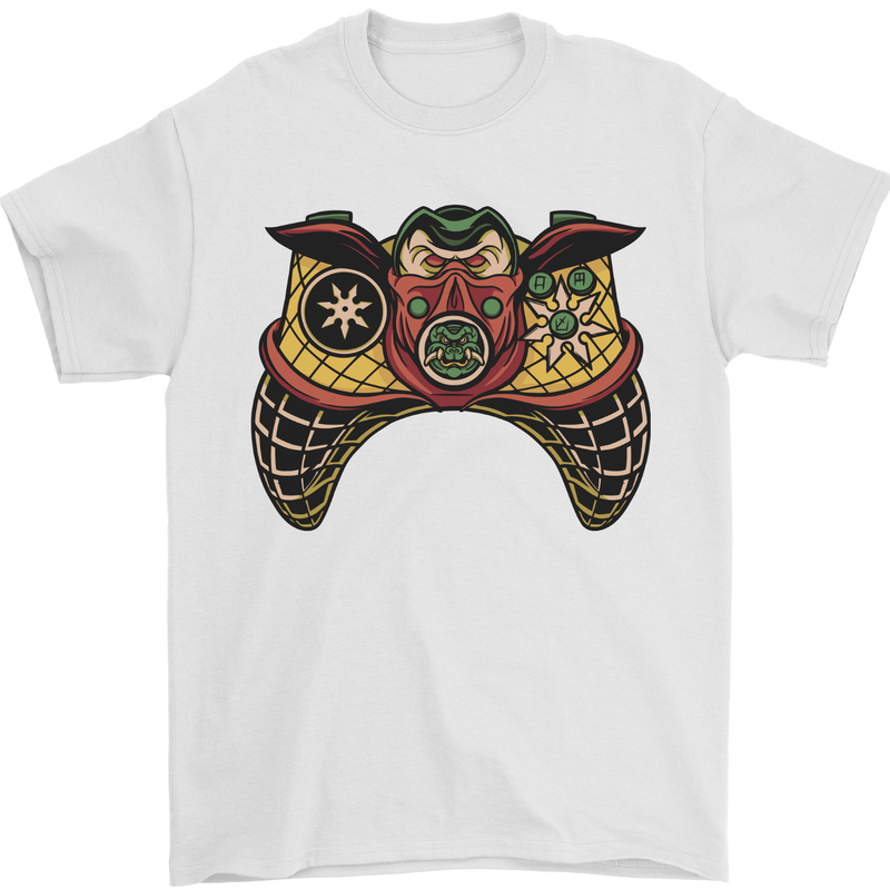 Ninja Joypad Joystick Video Games Gamer Gaming Mens T-Shirt 100% Cotton White