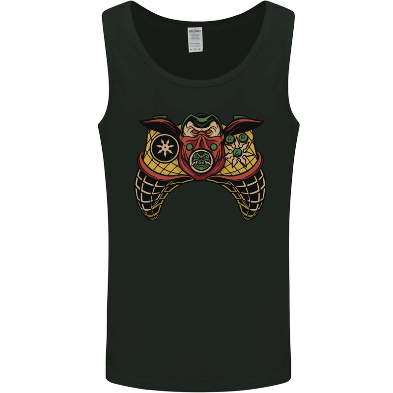 Ninja Joypad Joystick Video Games Gamer Gaming Mens Vest Tank Top Black