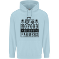 No Food Without Farmers Farming Childrens Kids Hoodie Light Blue