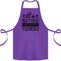 No Food Without Farmers Farming Cotton Apron 100% Organic Purple