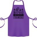 No Food Without Farmers Farming Cotton Apron 100% Organic Purple