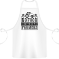 No Food Without Farmers Farming Cotton Apron 100% Organic White