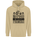 No Food Without Farmers Farming Mens 80% Cotton Hoodie Sand