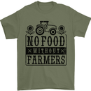 No Food Without Farmers Farming Mens T-Shirt 100% Cotton Military Green