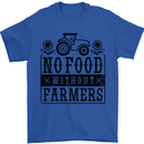 No Food Without Farmers Farming Mens T-Shirt 100% Cotton Royal Blue
