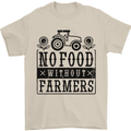 No Food Without Farmers Farming Mens T-Shirt 100% Cotton Sand