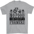 No Food Without Farmers Farming Mens T-Shirt 100% Cotton Sports Grey