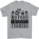 No Food Without Farmers Farming Mens T-Shirt 100% Cotton Sports Grey