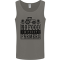 No Food Without Farmers Farming Mens Vest Tank Top Charcoal