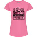 No Food Without Farmers Farming Womens Petite Cut T-Shirt Azalea