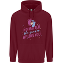 No Matter the Gender New Baby Pregnancy Pregnant Childrens Kids Hoodie Maroon
