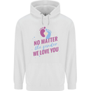 No Matter the Gender New Baby Pregnancy Pregnant Childrens Kids Hoodie White