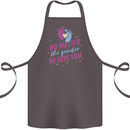 No Matter the Gender New Baby Pregnancy Pregnant Cotton Apron 100% Organic Dark Grey