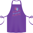 No Matter the Gender New Baby Pregnancy Pregnant Cotton Apron 100% Organic Purple