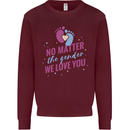 No Matter the Gender New Baby Pregnancy Pregnant Kids Sweatshirt Jumper Maroon