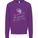 No Matter the Gender New Baby Pregnancy Pregnant Kids Sweatshirt Jumper Purple