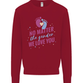 No Matter the Gender New Baby Pregnancy Pregnant Kids Sweatshirt Jumper Red
