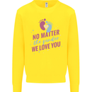 No Matter the Gender New Baby Pregnancy Pregnant Kids Sweatshirt Jumper Yellow