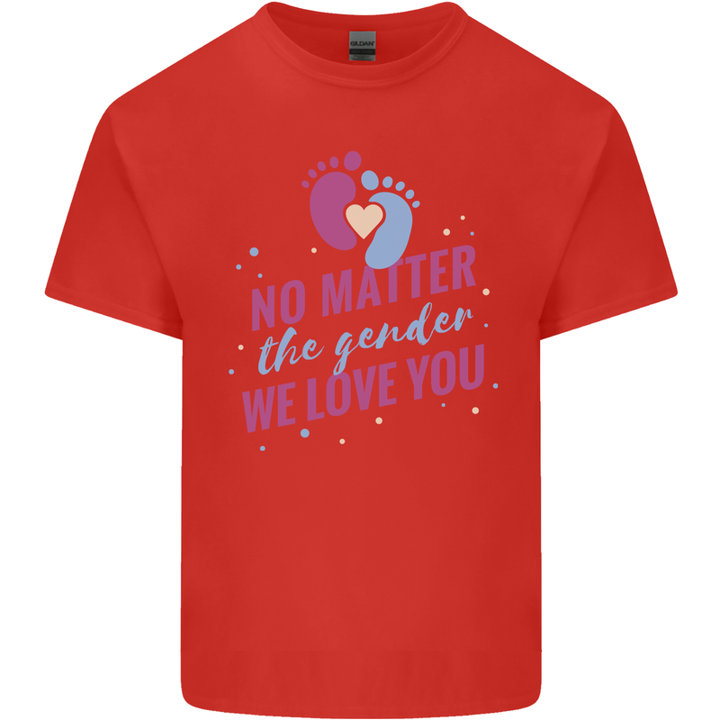 No Matter the Gender New Baby Pregnancy Pregnant Kids T-Shirt Childrens Red