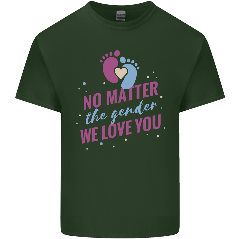 No Matter the Gender New Baby Pregnancy Pregnant Mens Cotton T-Shirt Tee Top Forest Green