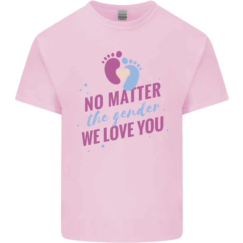 No Matter the Gender New Baby Pregnancy Pregnant Mens Cotton T-Shirt Tee Top Light Pink