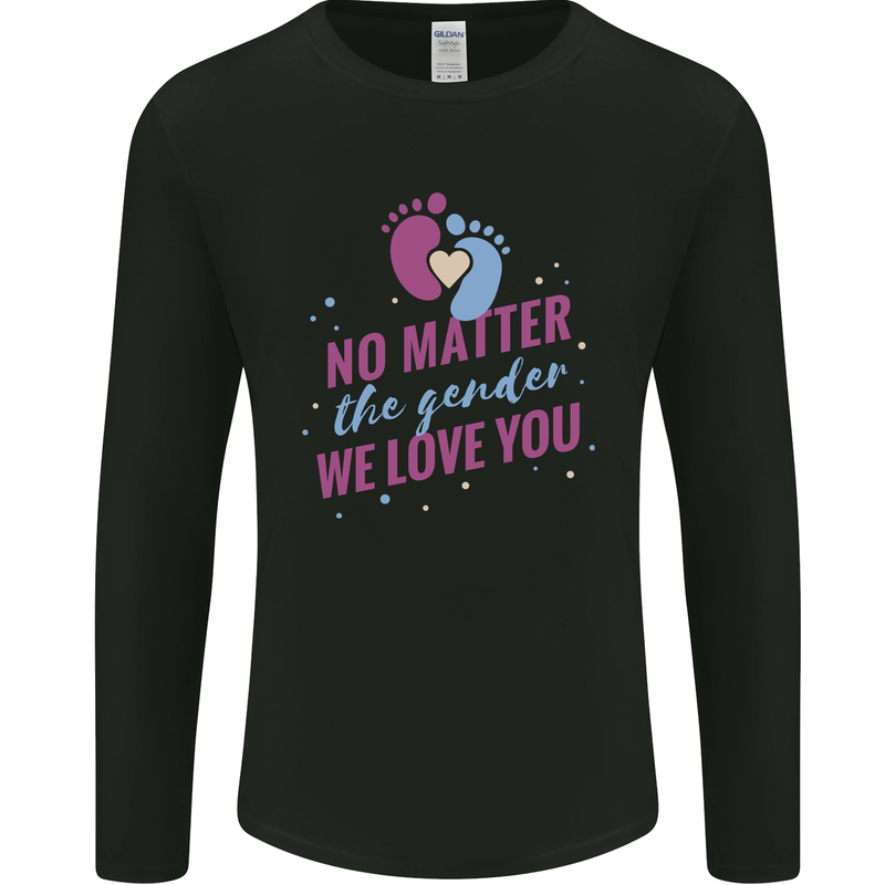 No Matter the Gender New Baby Pregnancy Pregnant Mens Long Sleeve T-Shirt Black