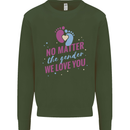 No Matter the Gender New Baby Pregnancy Pregnant Mens Sweatshirt Jumper Forest Green