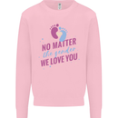 No Matter the Gender New Baby Pregnancy Pregnant Mens Sweatshirt Jumper Light Pink