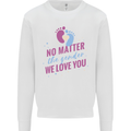 No Matter the Gender New Baby Pregnancy Pregnant Mens Sweatshirt Jumper White