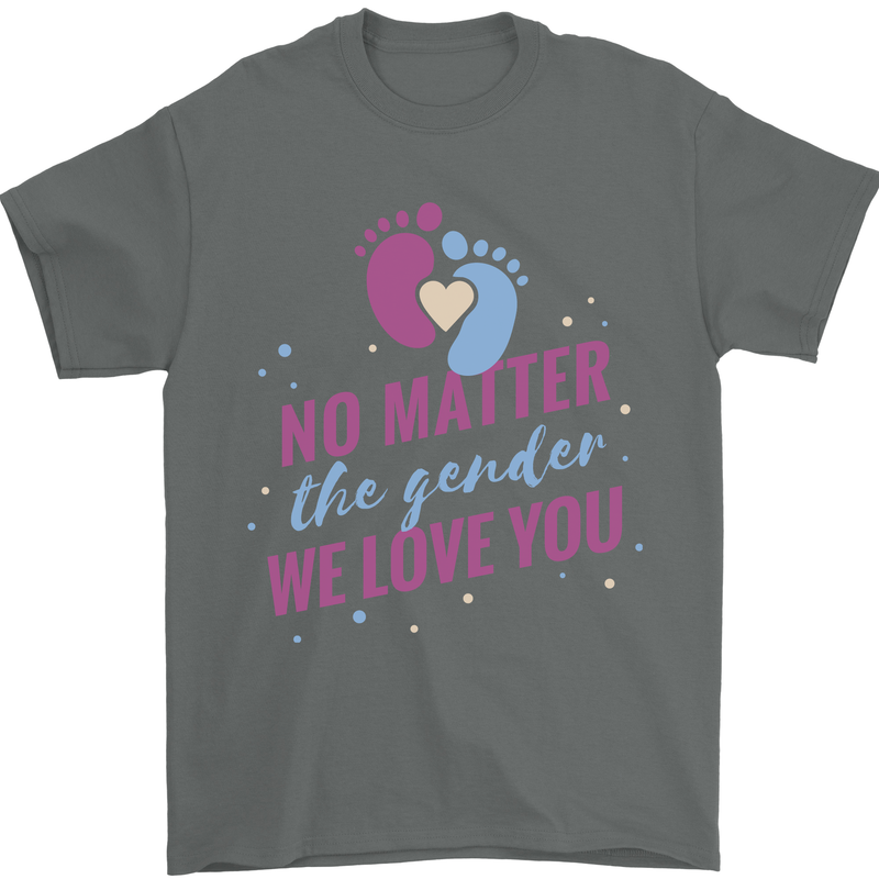 No Matter the Gender New Baby Pregnancy Pregnant Mens T-Shirt 100% Cotton Charcoal