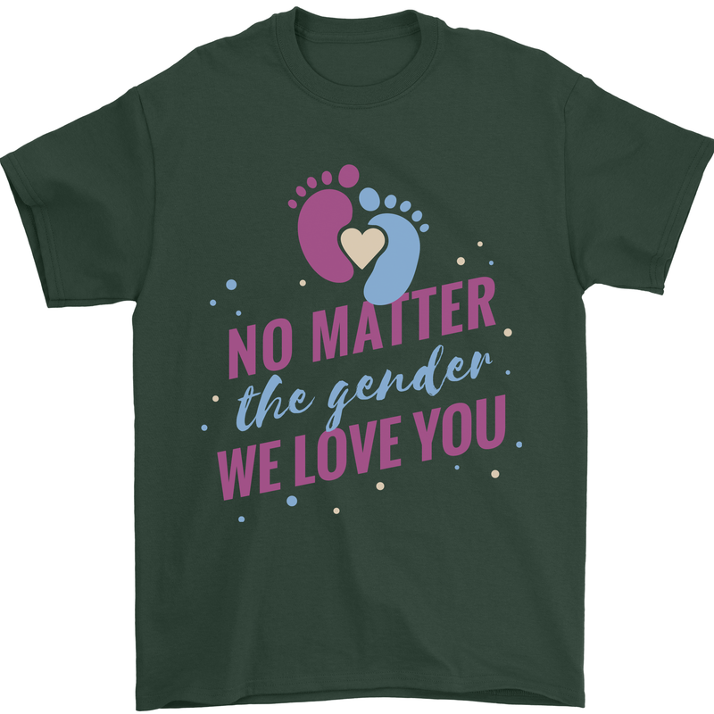 No Matter the Gender New Baby Pregnancy Pregnant Mens T-Shirt 100% Cotton Forest Green