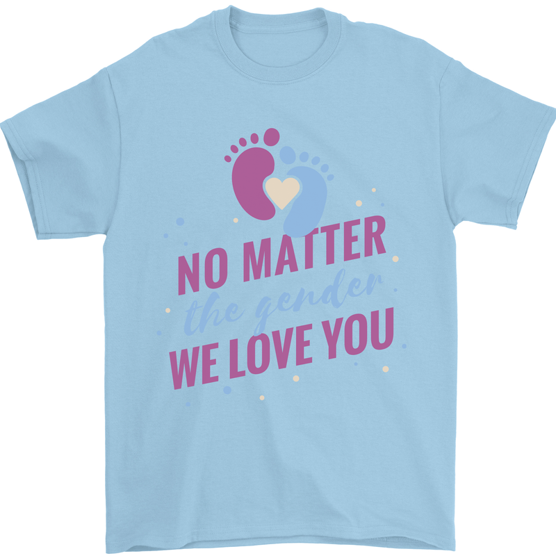No Matter the Gender New Baby Pregnancy Pregnant Mens T-Shirt 100% Cotton Light Blue