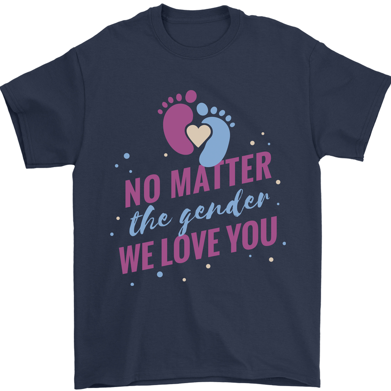 No Matter the Gender New Baby Pregnancy Pregnant Mens T-Shirt 100% Cotton Navy Blue