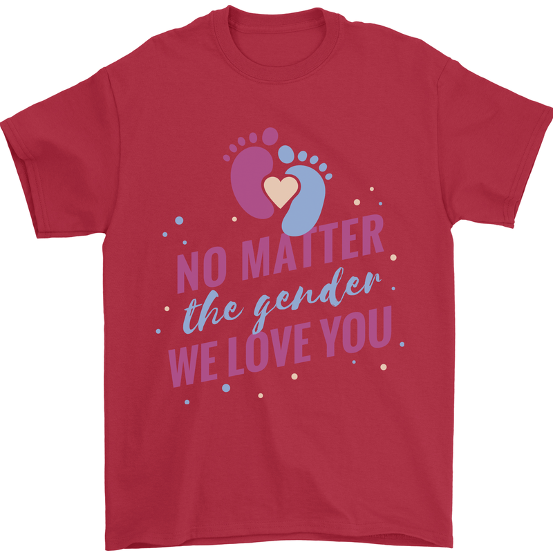 No Matter the Gender New Baby Pregnancy Pregnant Mens T-Shirt 100% Cotton Red