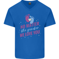 No Matter the Gender New Baby Pregnancy Pregnant Mens V-Neck Cotton T-Shirt Royal Blue