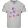 No Matter the Gender New Baby Pregnancy Pregnant Mens V-Neck Cotton T-Shirt Sports Grey