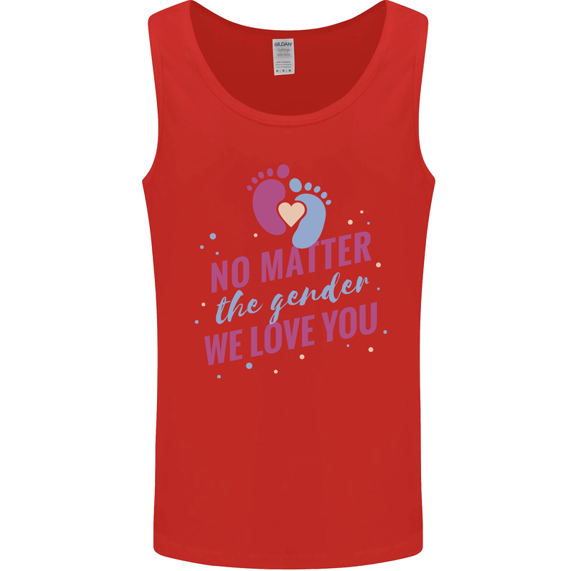 No Matter the Gender New Baby Pregnancy Pregnant Mens Vest Tank Top Red