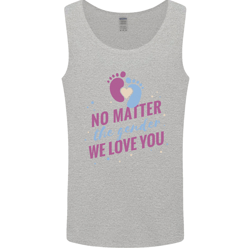 No Matter the Gender New Baby Pregnancy Pregnant Mens Vest Tank Top Sports Grey