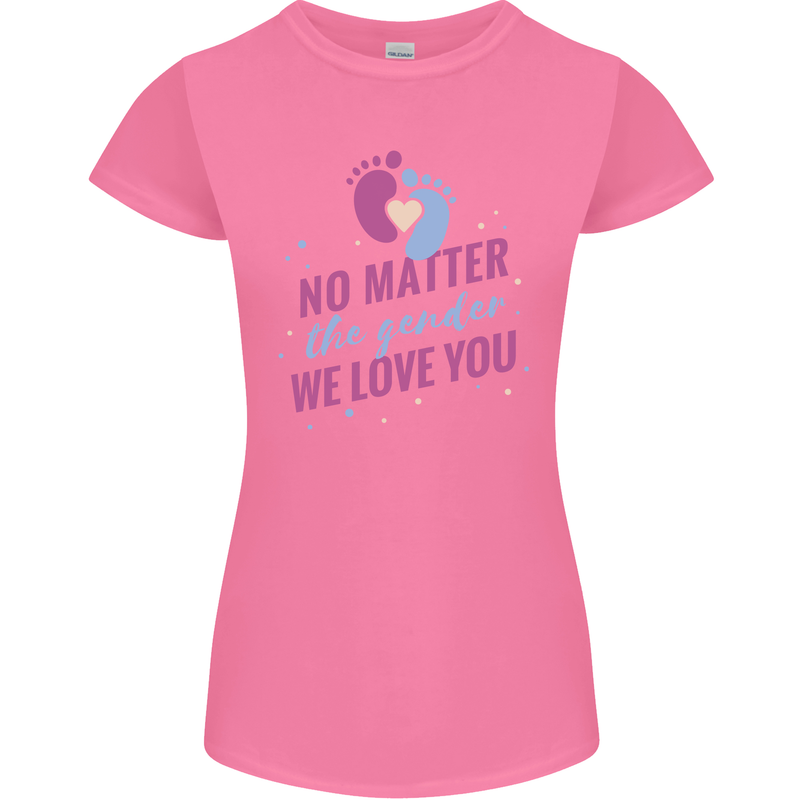 No Matter the Gender New Baby Pregnancy Pregnant Womens Petite Cut T-Shirt Azalea