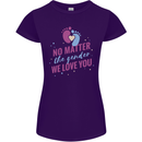 No Matter the Gender New Baby Pregnancy Pregnant Womens Petite Cut T-Shirt Purple