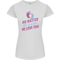 No Matter the Gender New Baby Pregnancy Pregnant Womens Petite Cut T-Shirt White
