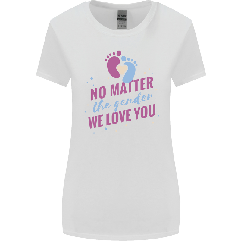 No Matter the Gender New Baby Pregnancy Pregnant Womens Wider Cut T-Shirt White