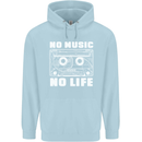 No Music No Life Retro Audio Cassette Childrens Kids Hoodie Light Blue