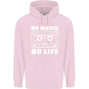 No Music No Life Retro Audio Cassette Childrens Kids Hoodie Light Pink