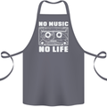 No Music No Life Retro Audio Cassette Cotton Apron 100% Organic Steel