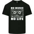 No Music No Life Retro Audio Cassette Kids T-Shirt Childrens Black