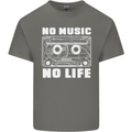 No Music No Life Retro Audio Cassette Kids T-Shirt Childrens Charcoal