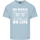 No Music No Life Retro Audio Cassette Kids T-Shirt Childrens Light Blue