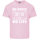 No Music No Life Retro Audio Cassette Kids T-Shirt Childrens Light Pink
