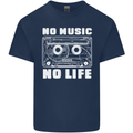 No Music No Life Retro Audio Cassette Kids T-Shirt Childrens Navy Blue